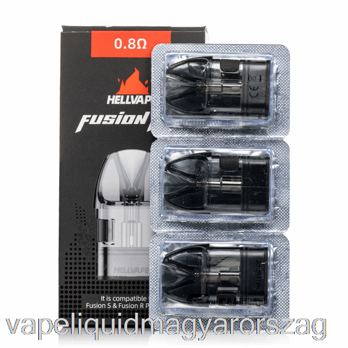 Hellvape Fusion R Helyettesítő Hüvelyek 0,8 Ohm Hálós Hüvelyek Vape Folyadék